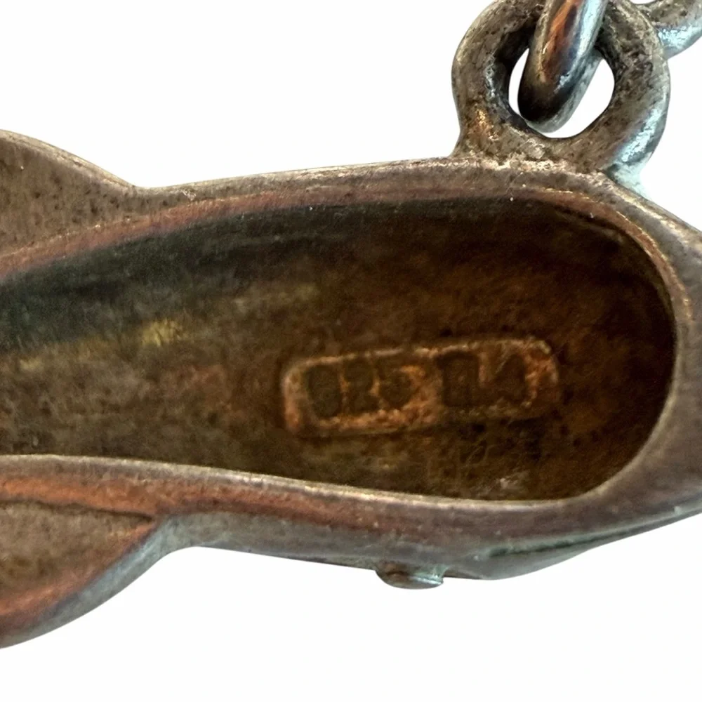 Vintage 925 Sterling Silver Dolphin Dangle Earrings Nautical Ocean beach - Picture 11 of 11